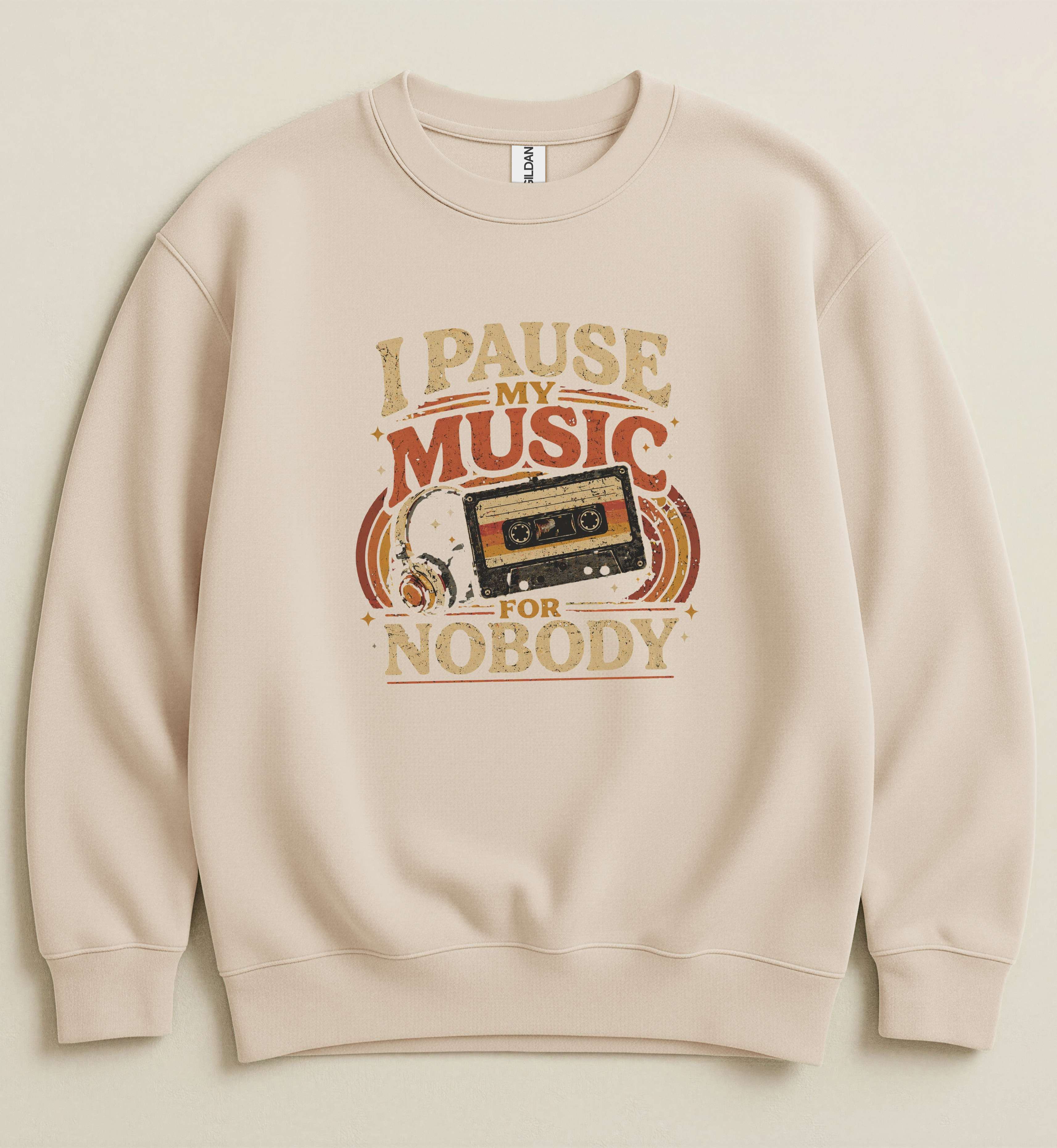 Funny Music Lover Crewneck | Retro Style
