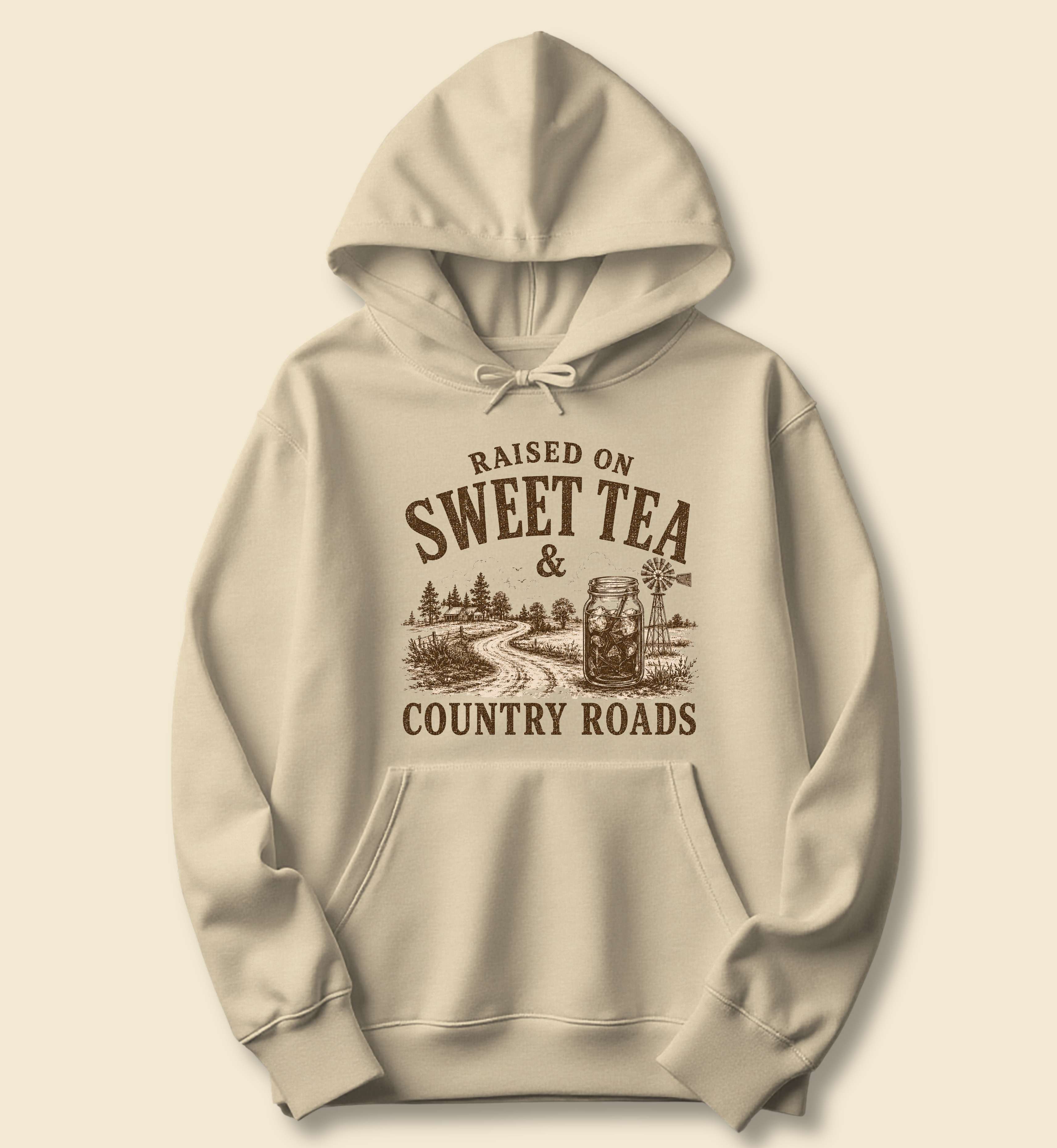 Raised on Sweet Tea & Country Roads Hoodie