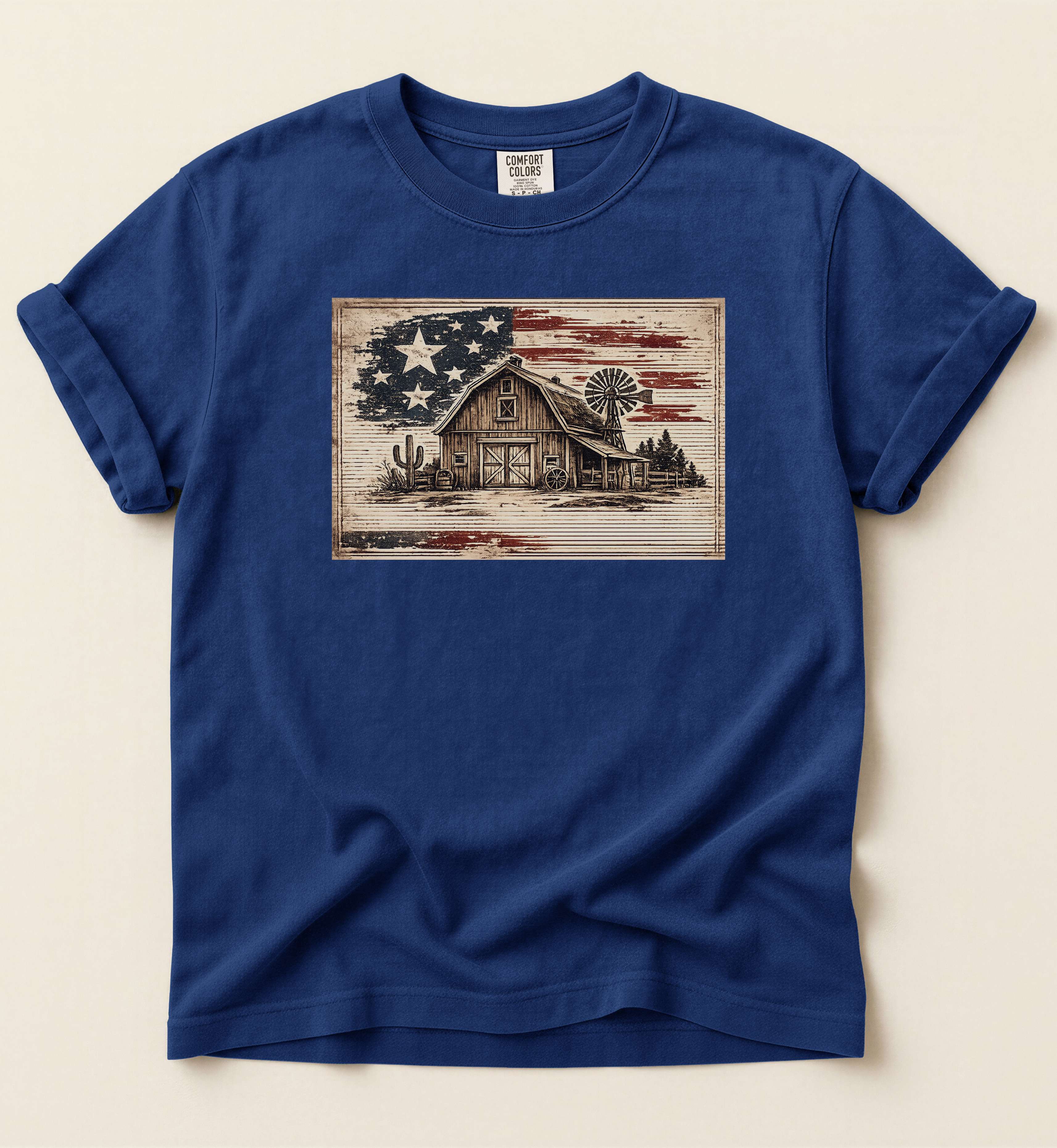 Rustic Americana Barn Graphic Tee