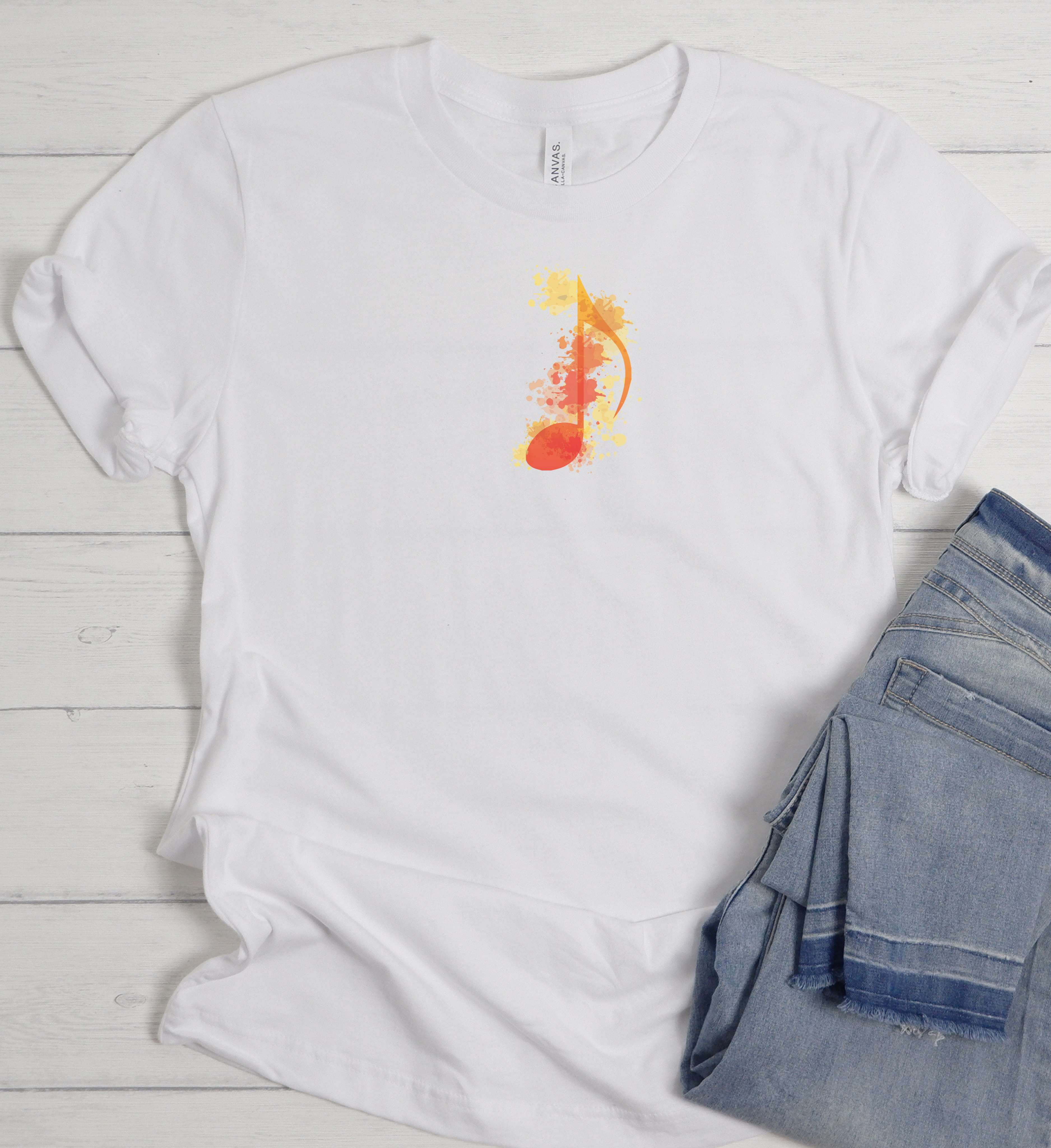 Music Note Shirt – Watercolor Abstract Music Tee