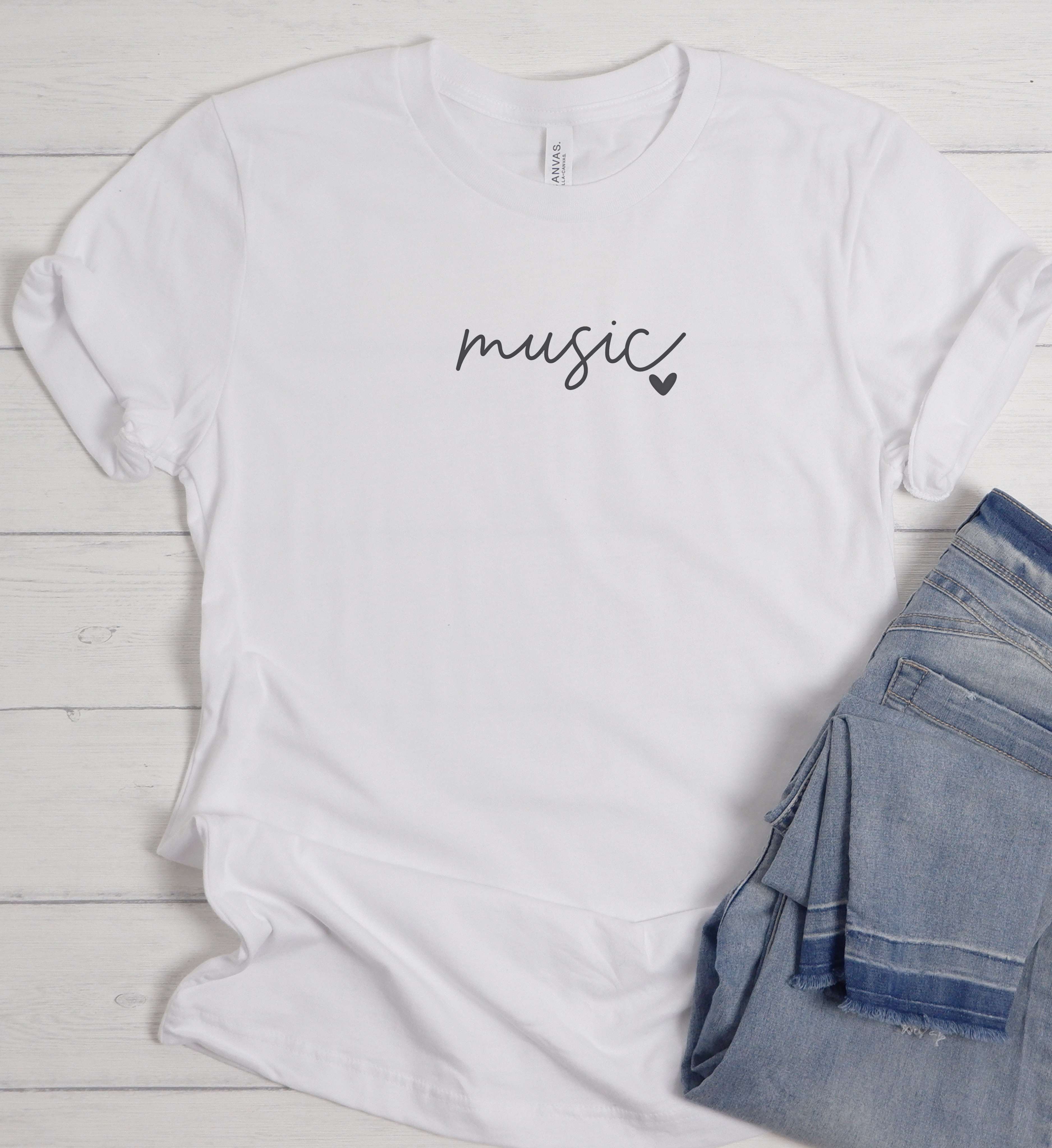 Minimal Music Shirt – Aesthetic Typography Tee