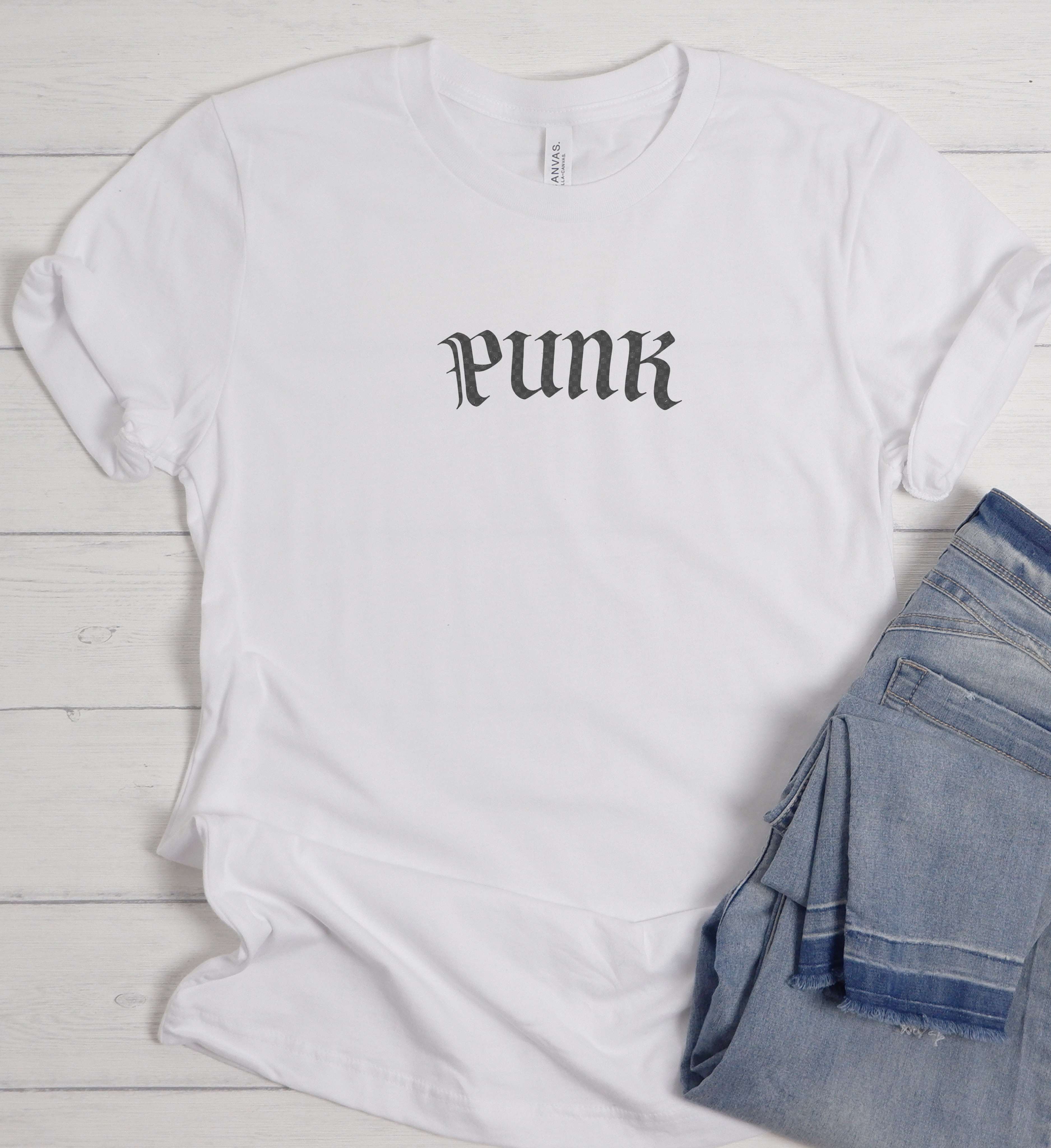 Punk Shirt – Gothic Typography Music Tee