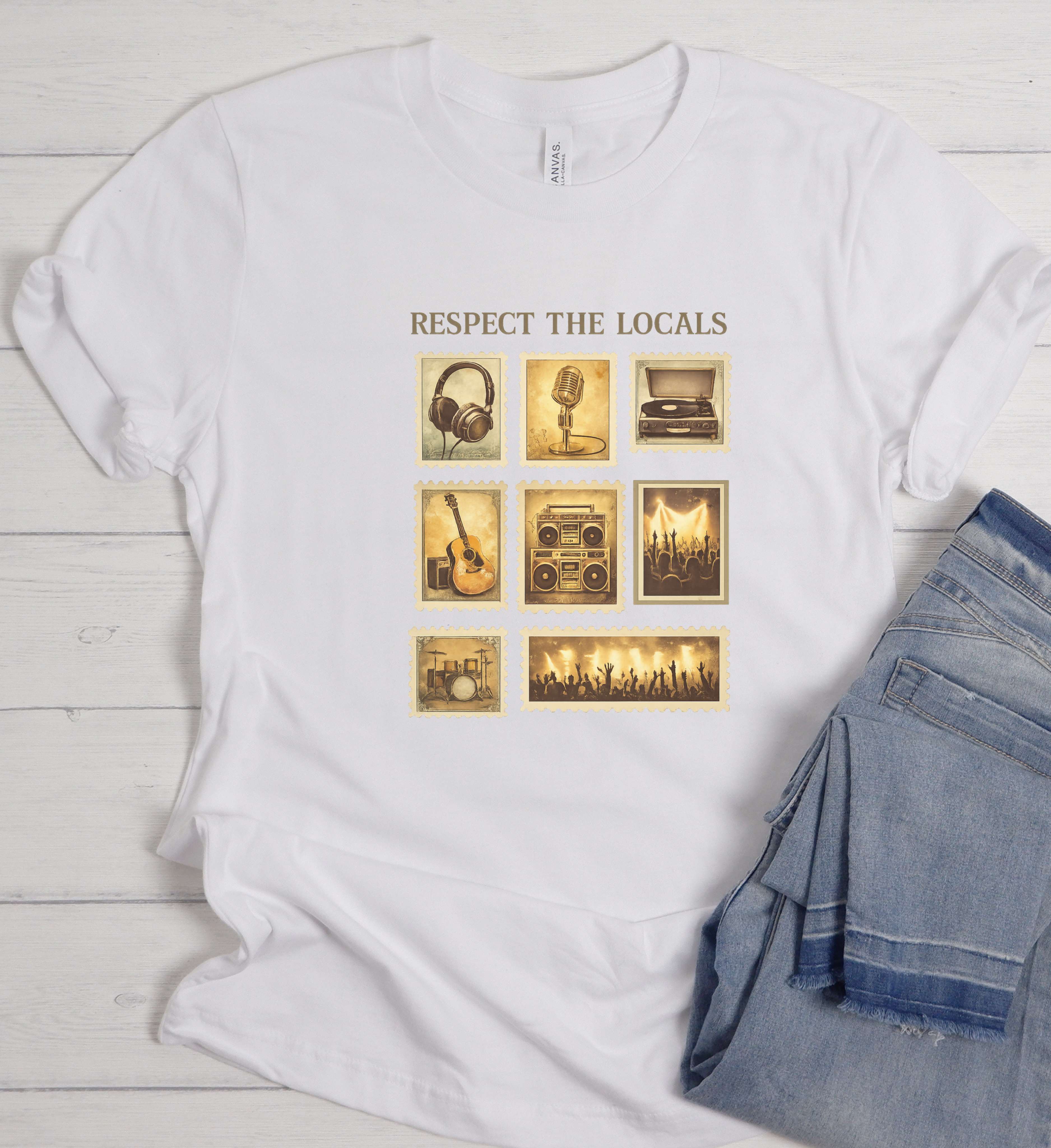 Respect The Locals Shirt – Vintage Music Graphic Tee