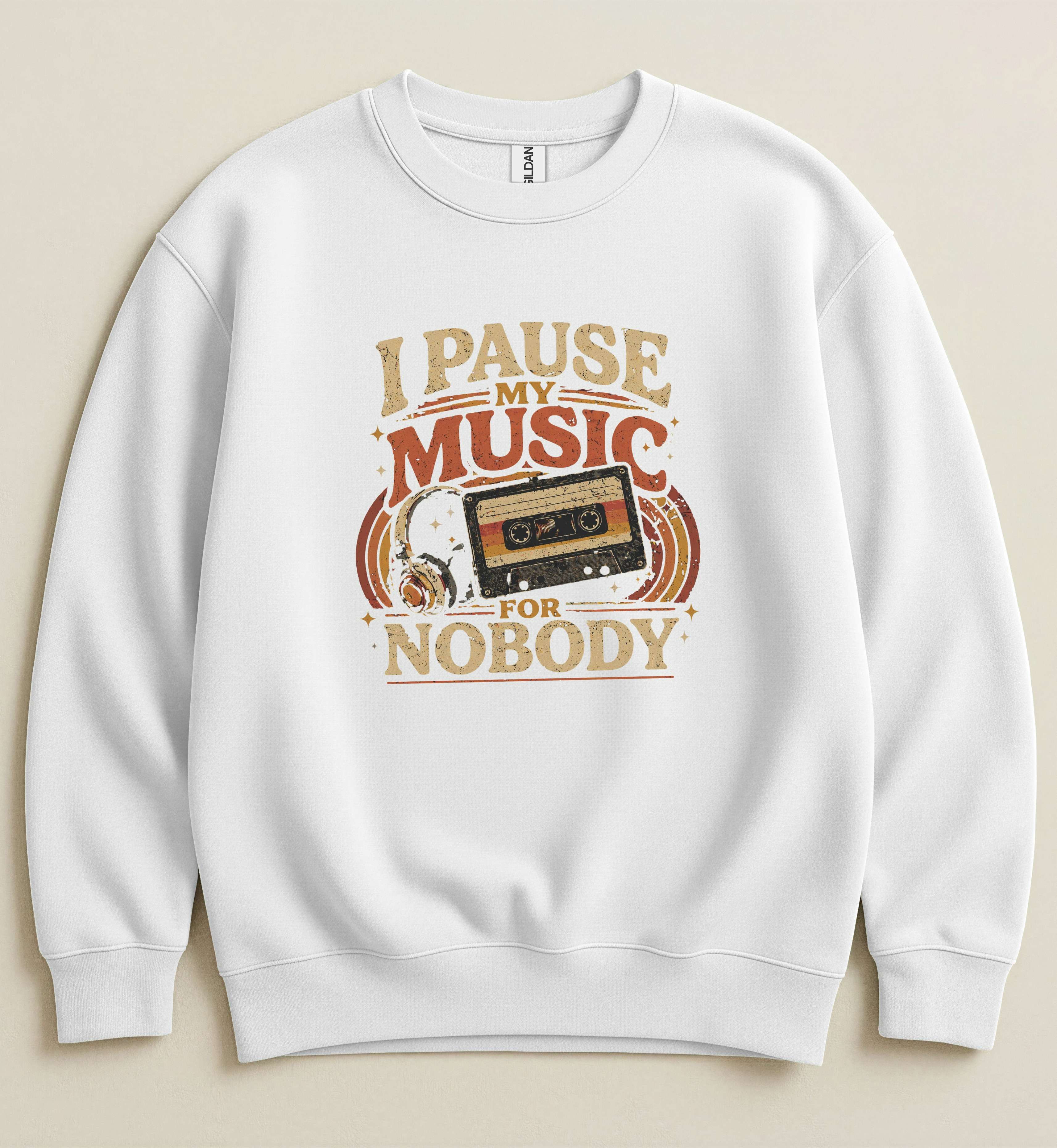 Funny Music Lover Crewneck | Retro Style