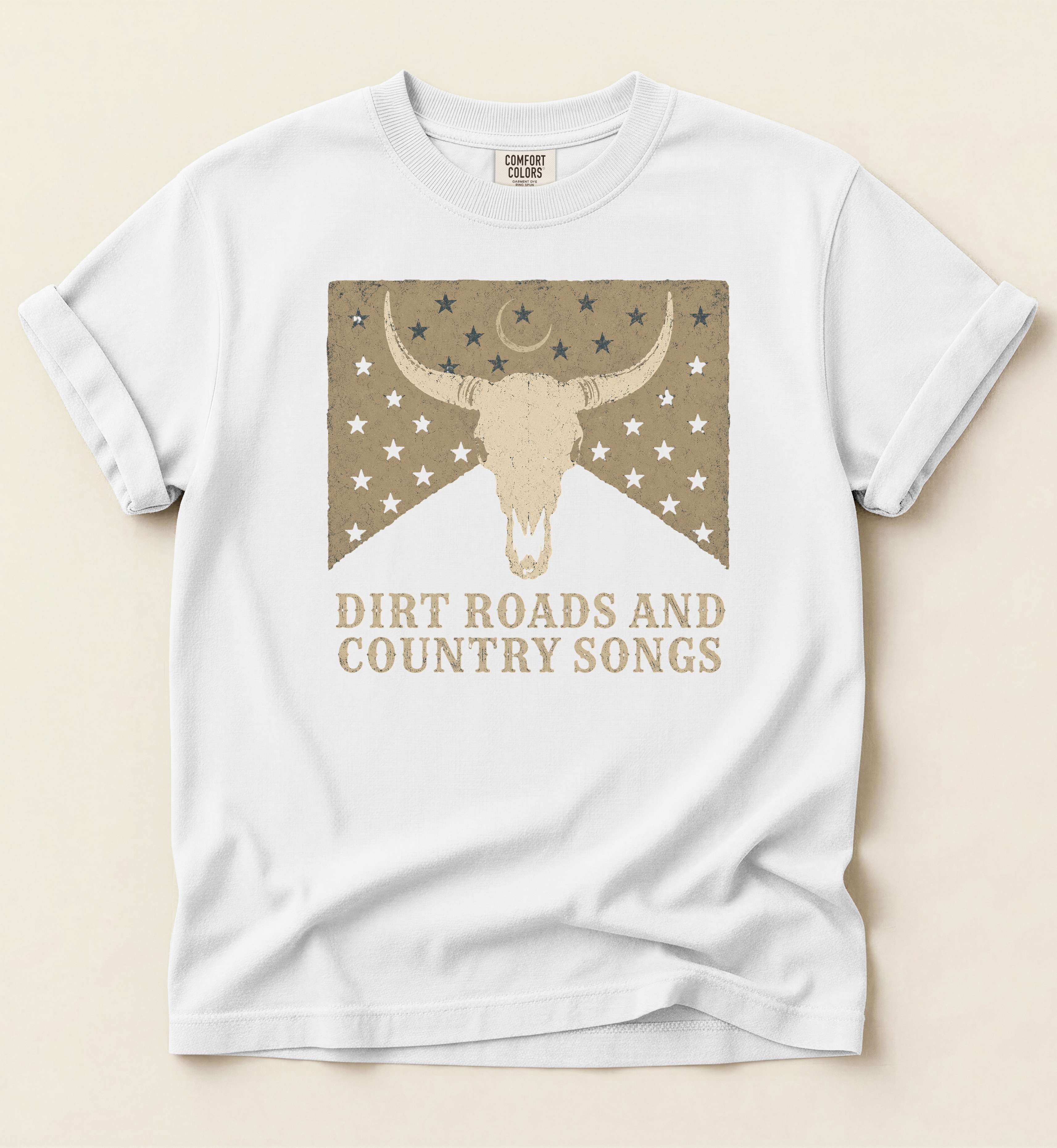 Dirt Roads And Country Songs – Vintage Country Music Tee