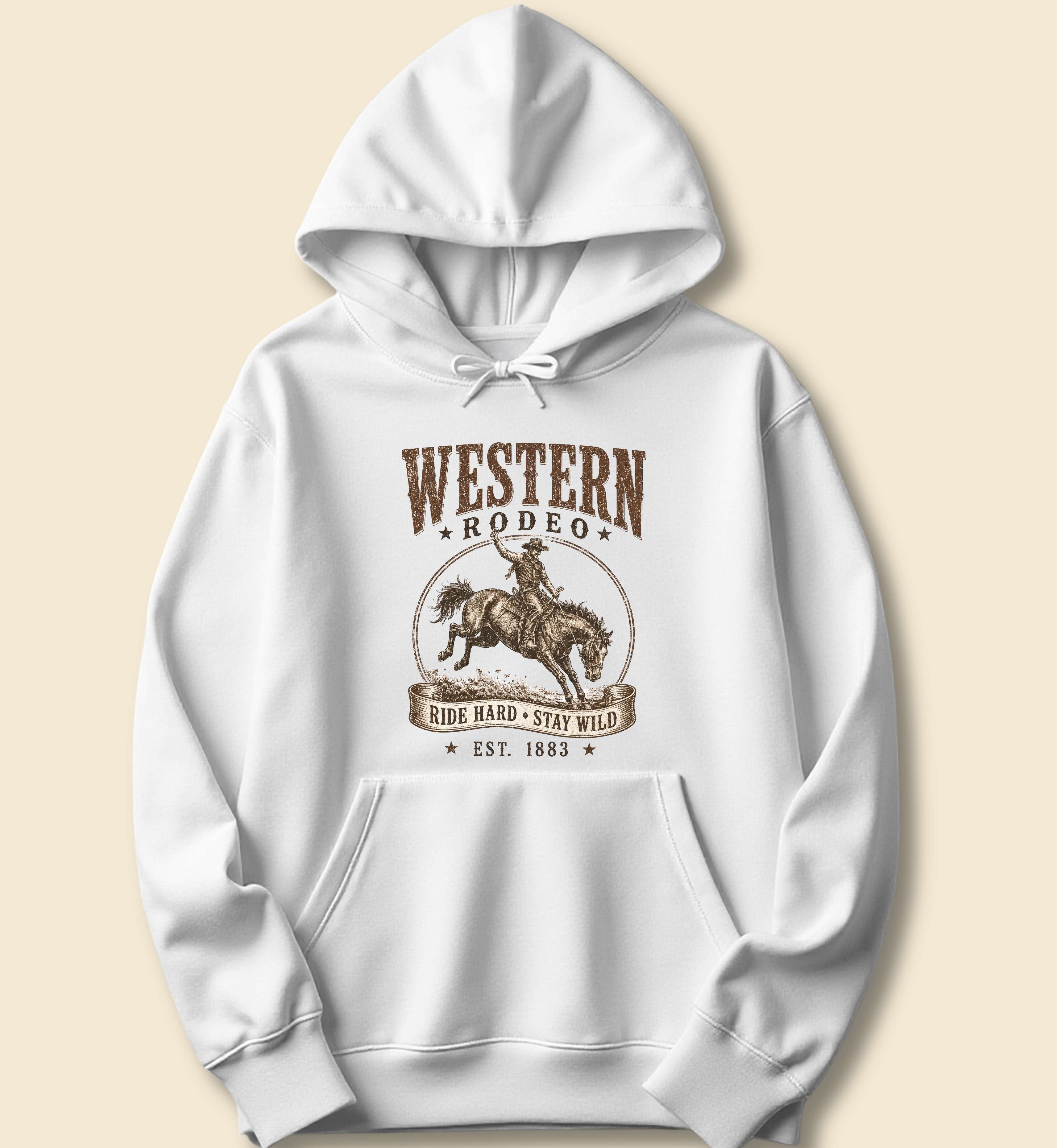 Ride Hard Stay Wild Western Rodeo Hoodie