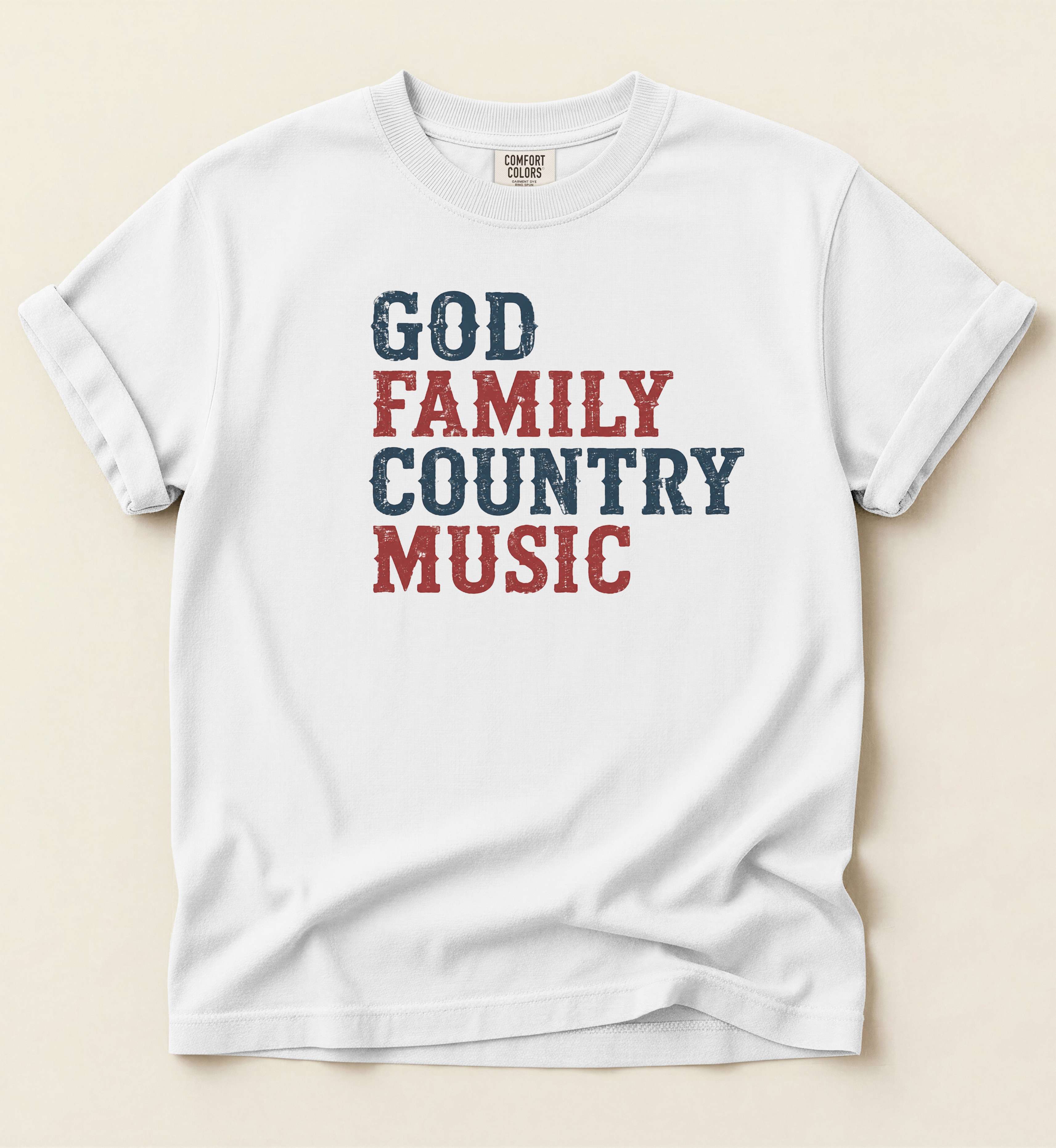 God Family Country Music T-Shirt