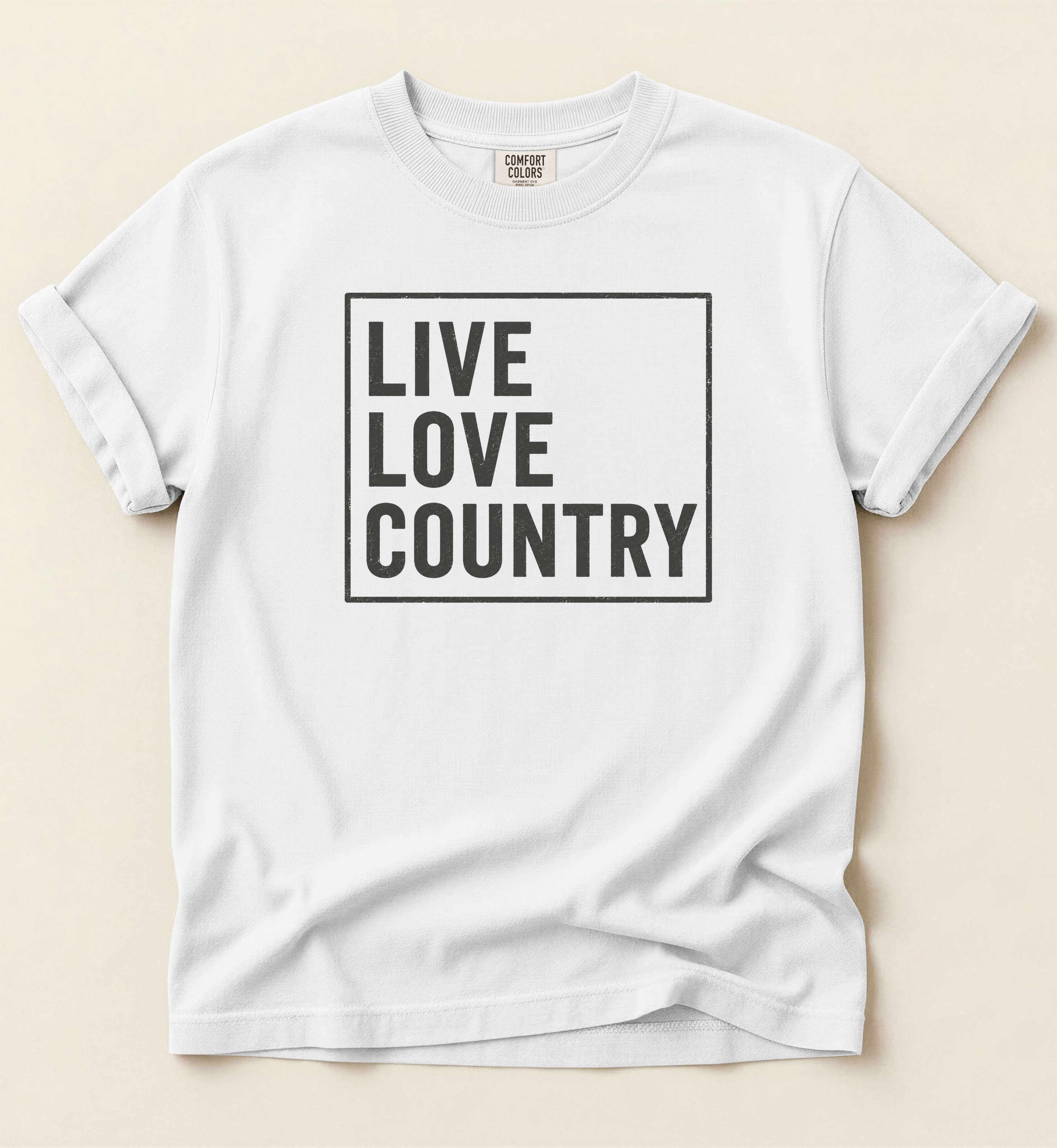 Live Love Country – Minimal Western Graphic Tee