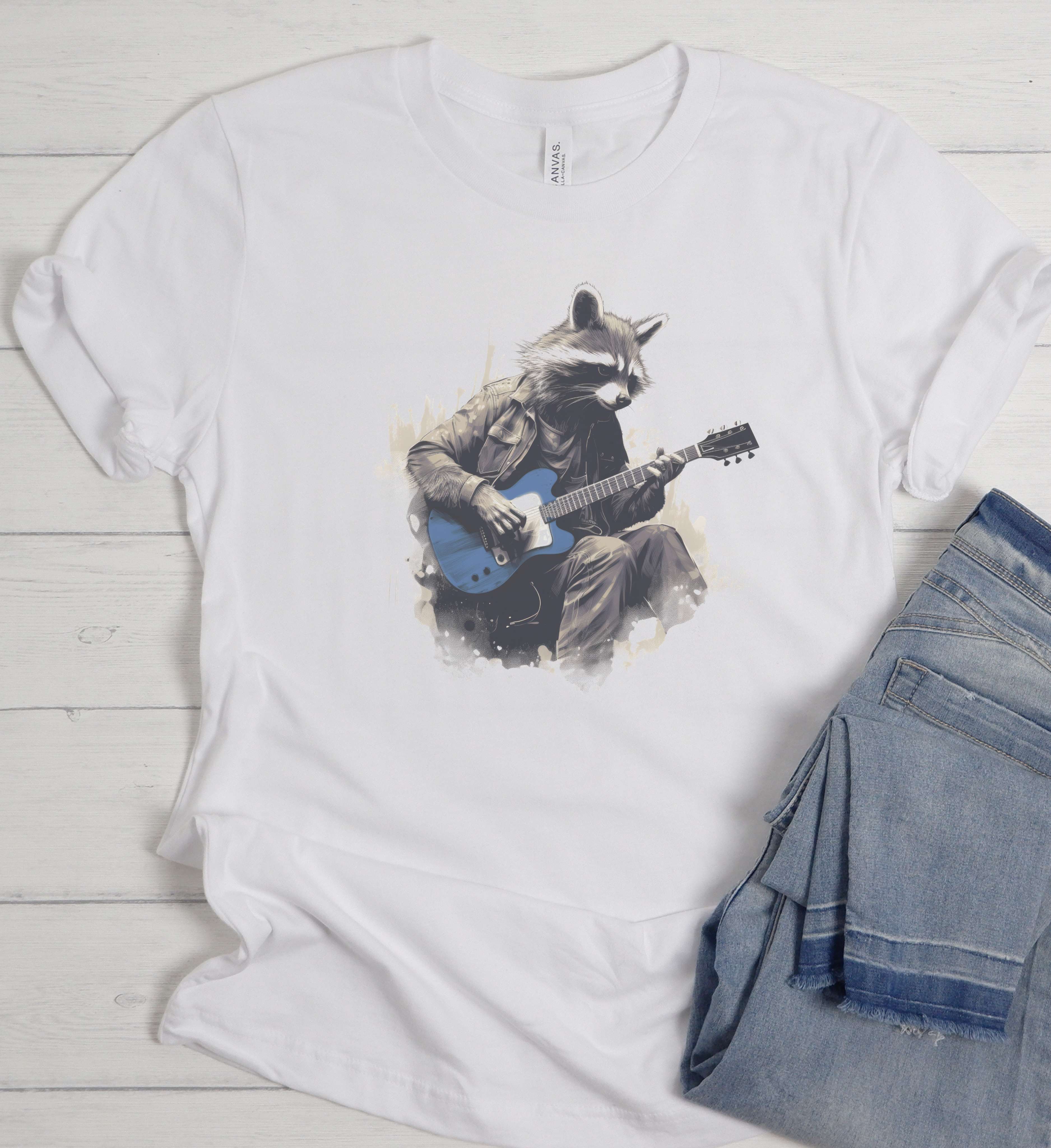 Raccoon Guitar Tee – Wild Sound Energy