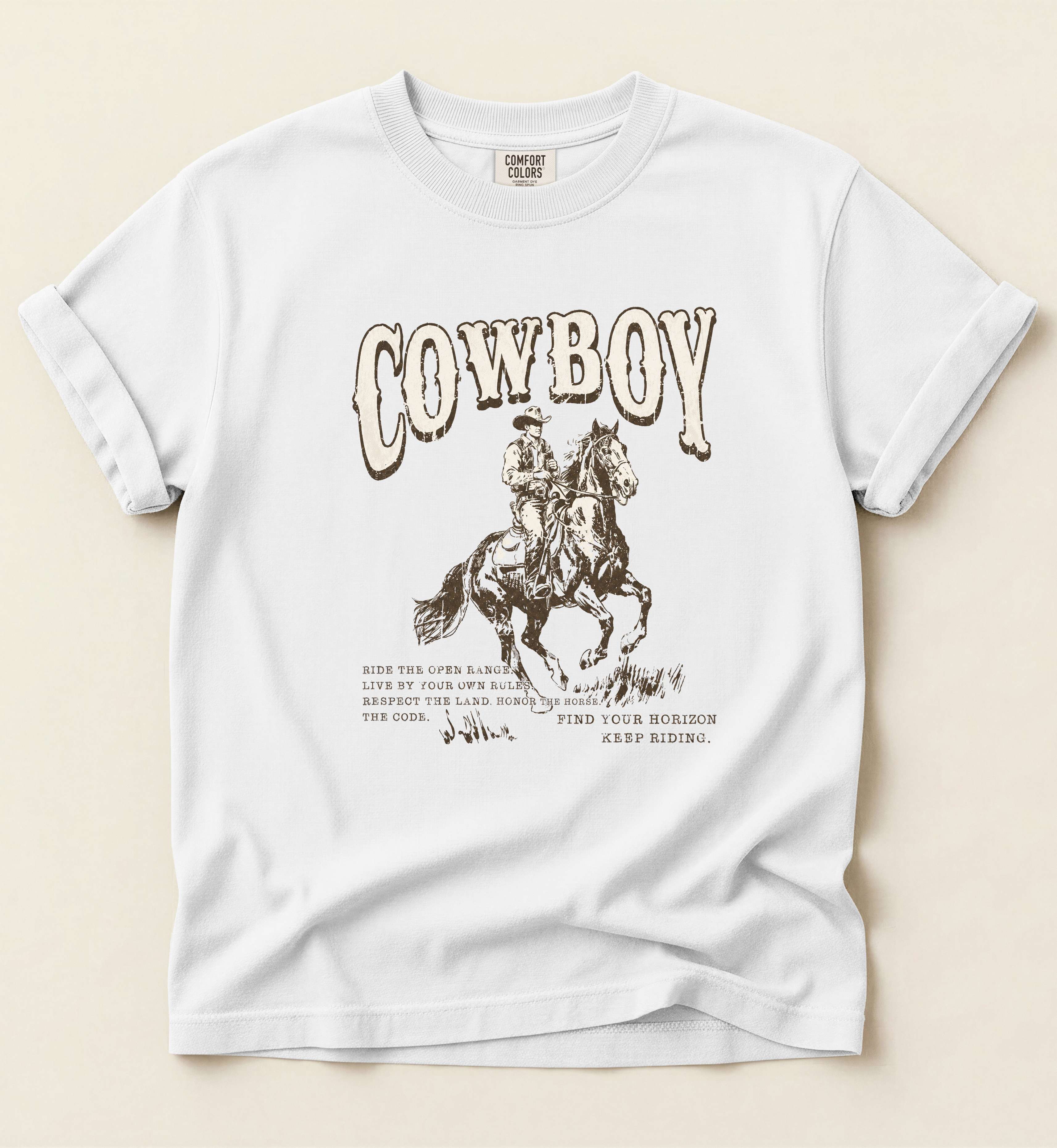 Cowboy – Vintage Western Horse Rider Tee