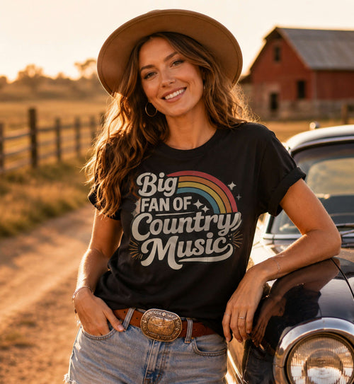 Big Fan Of Country Music T Shirt