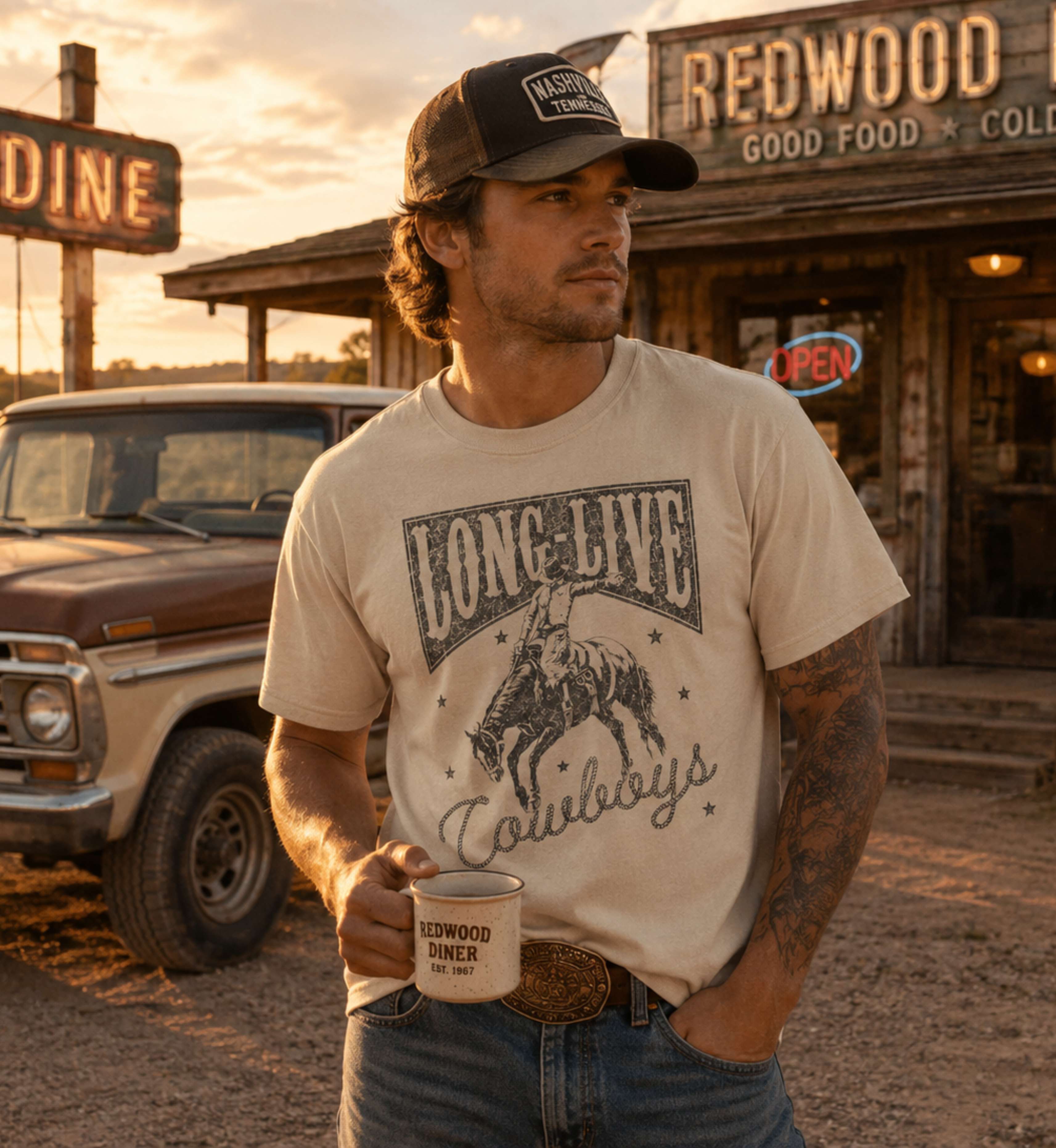 Long Live Cowboys Shirt – Vintage Western Rodeo Tee