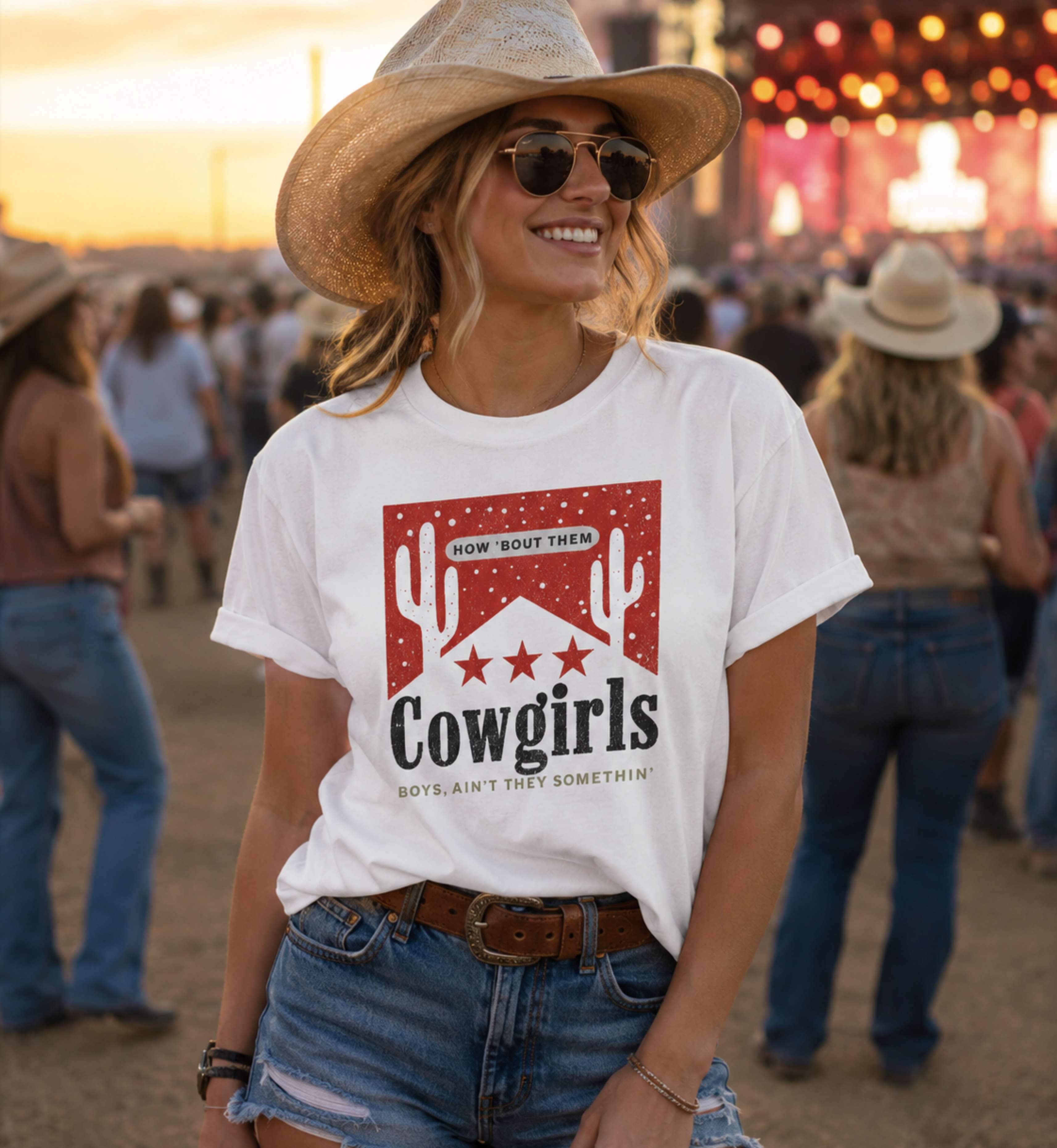 How 'Bout Them Cowgirls Shirt – Vintage Country Girl Graphic Tee
