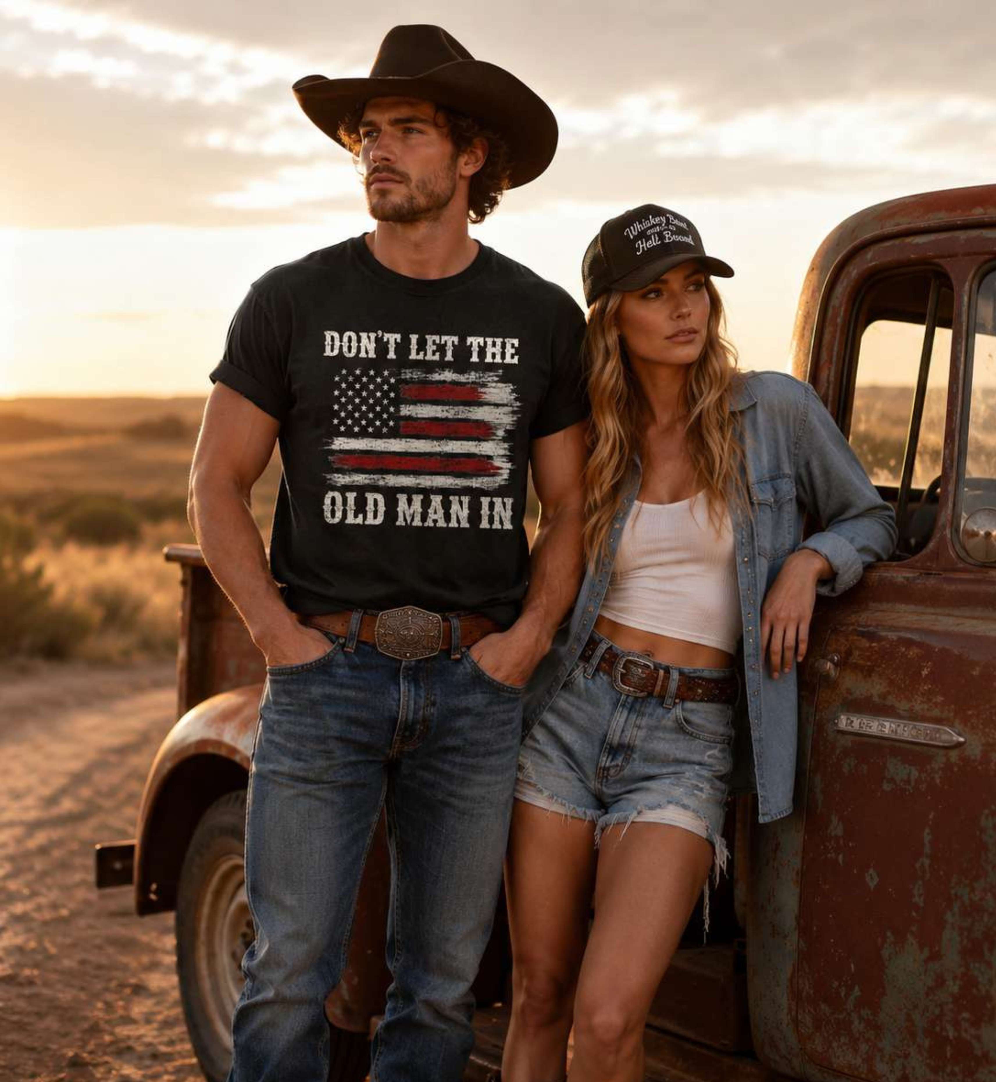 Don't Let The Old Man In – Patriotic Country Tee