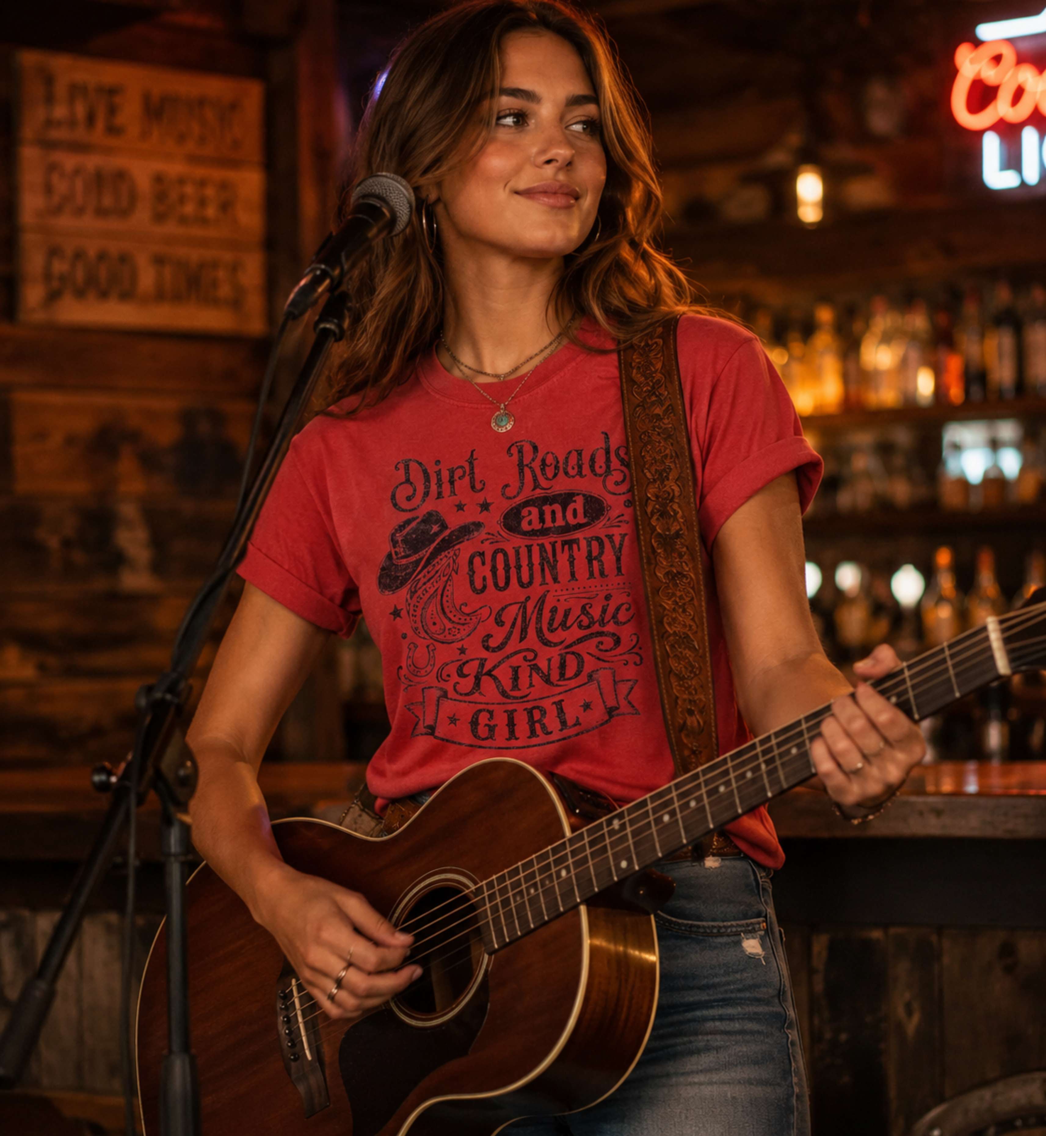 Dirt Roads And Country Music Kind Of Girl – Vintage Country Tee