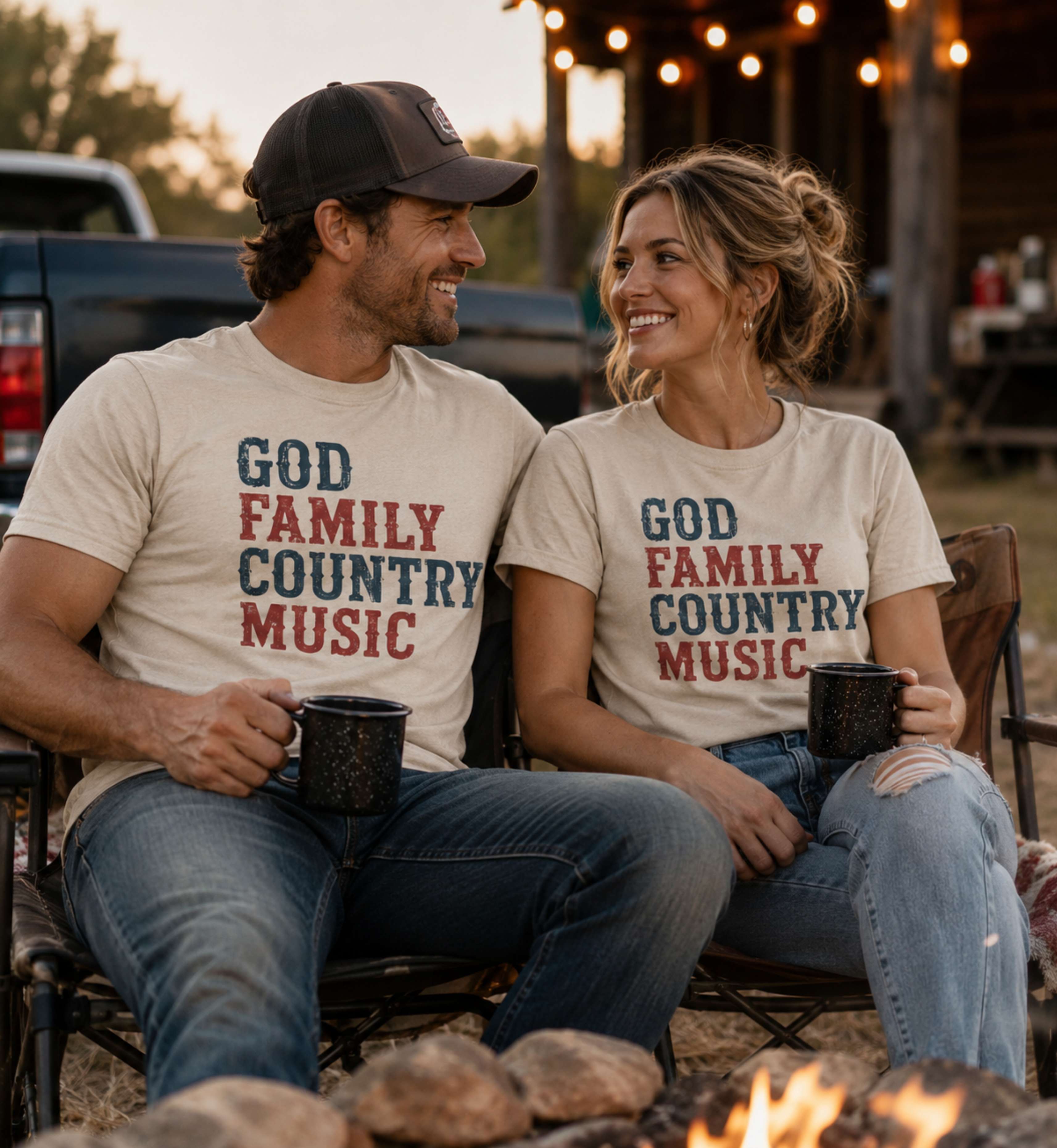 God Family Country Music T-Shirt