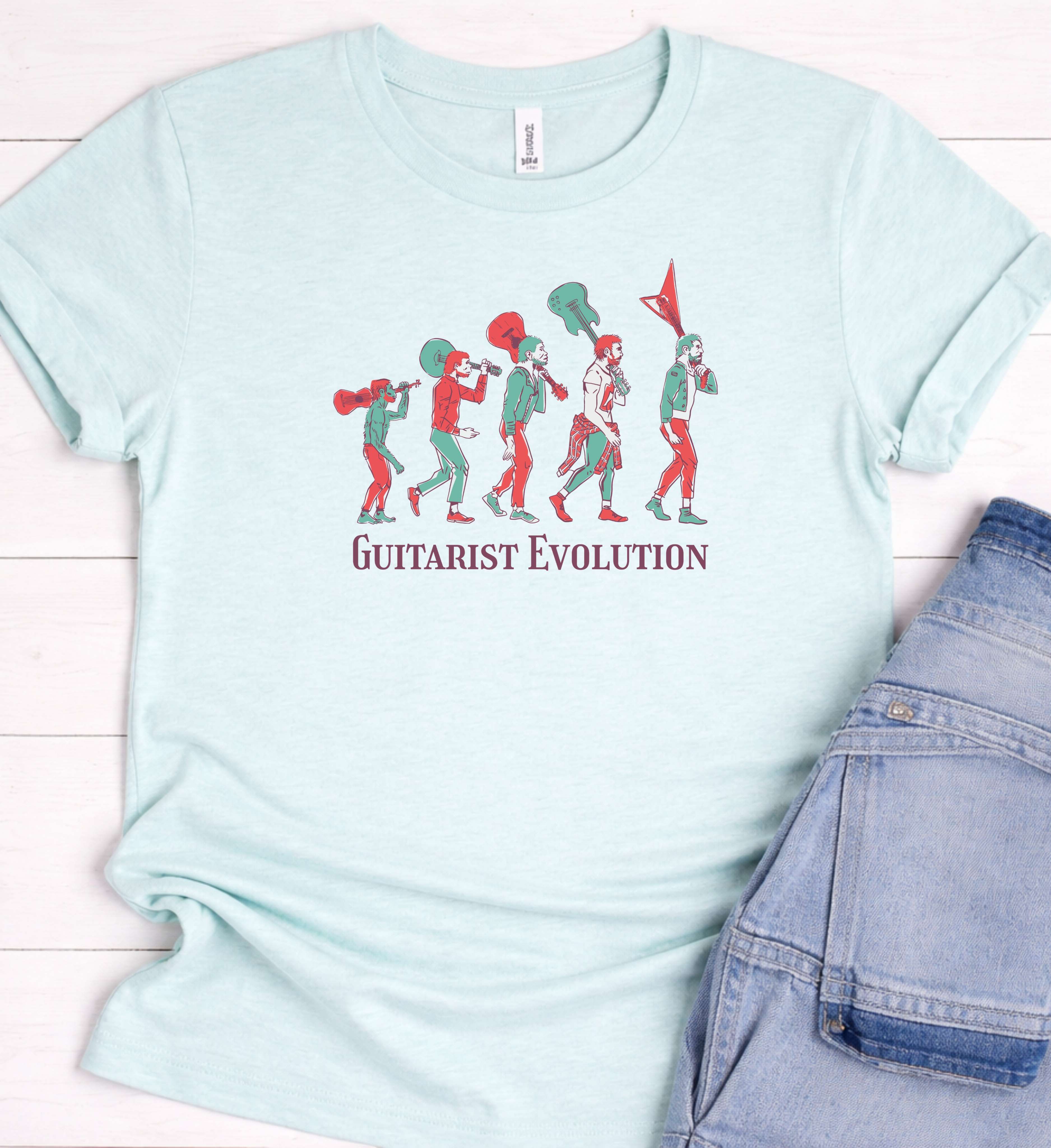 Guitar Evolution Shirt – Funny Musician Graphic Tee
