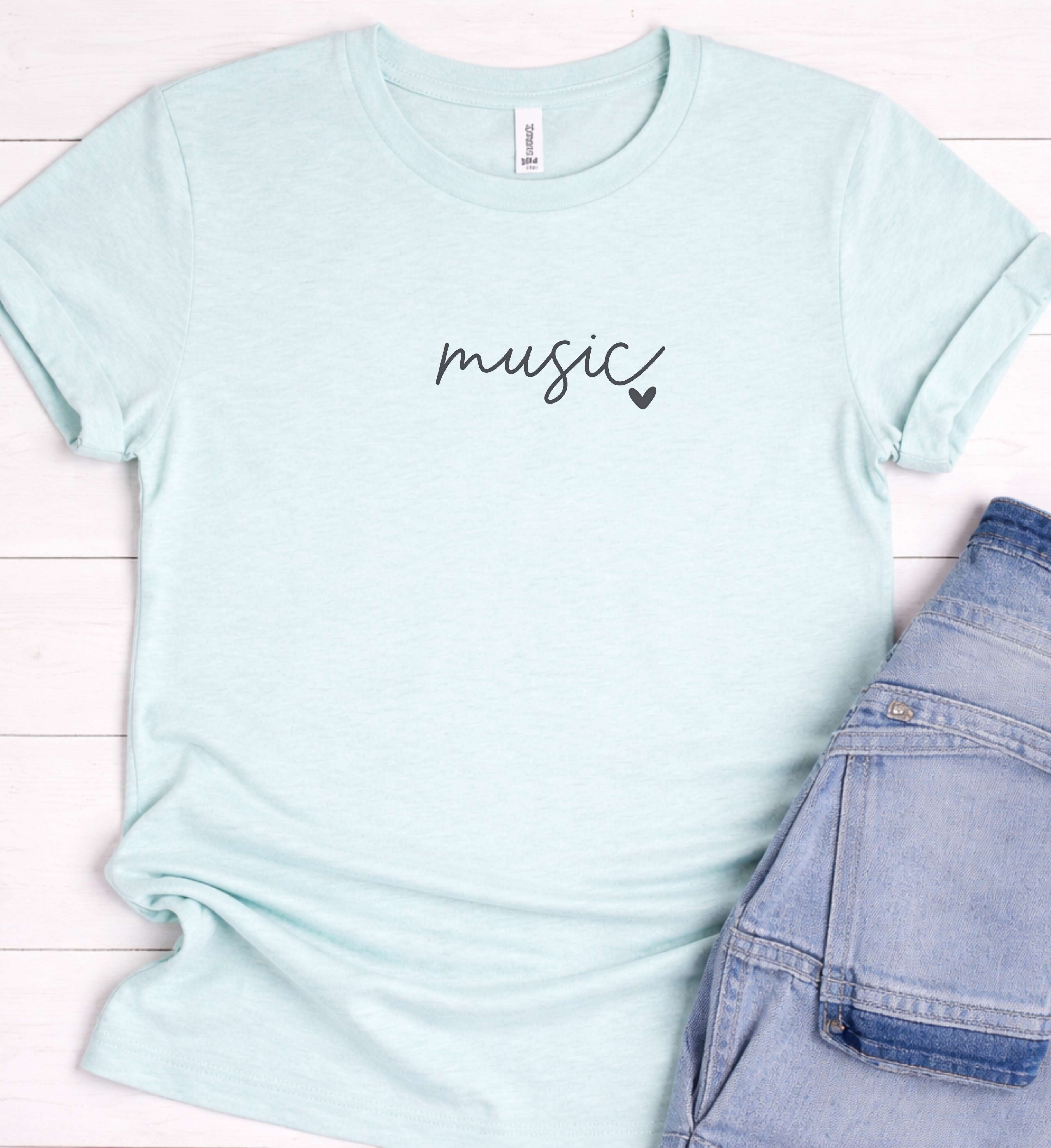 Minimal Music Shirt – Aesthetic Typography Tee