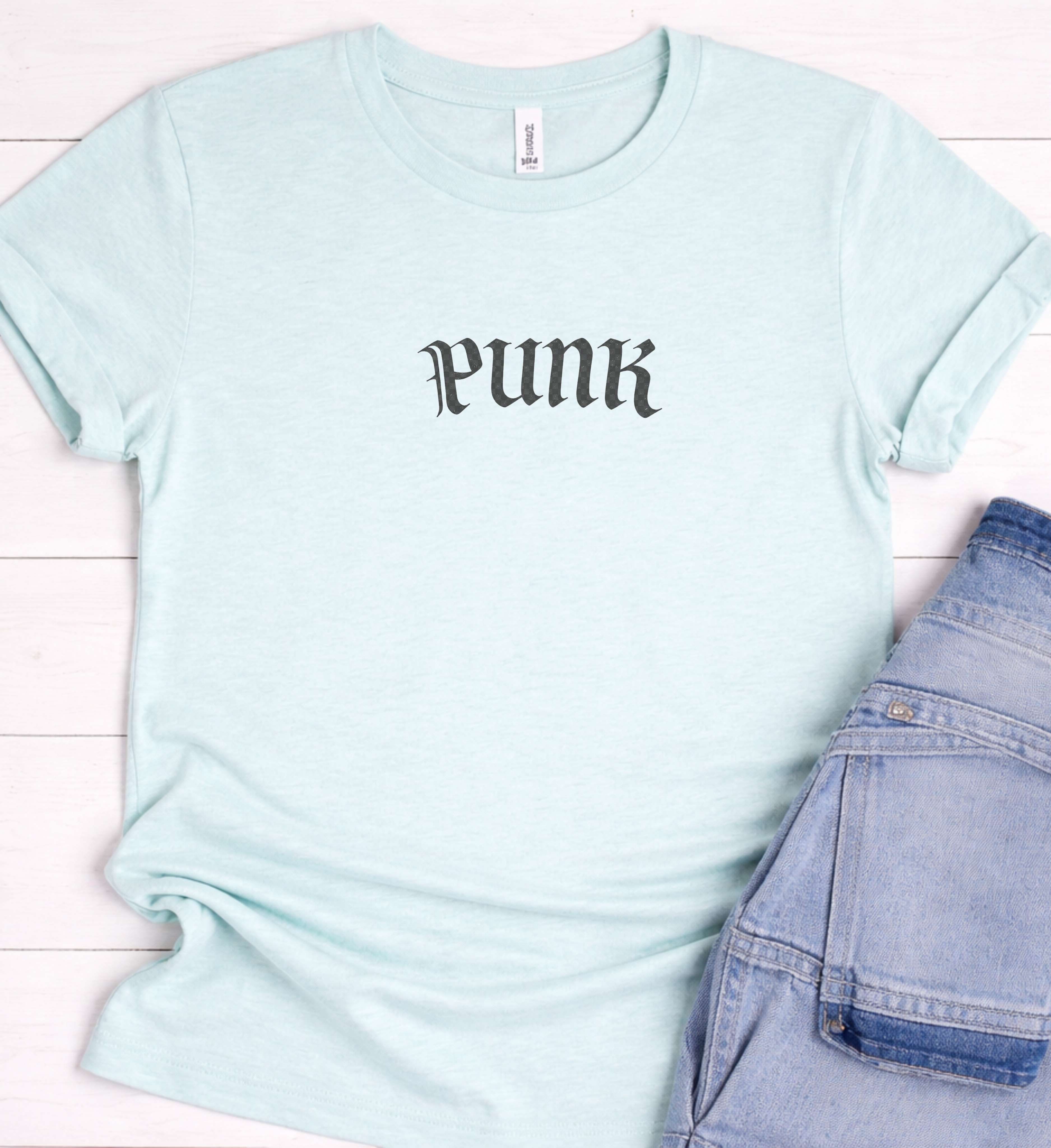Punk Shirt – Gothic Typography Music Tee