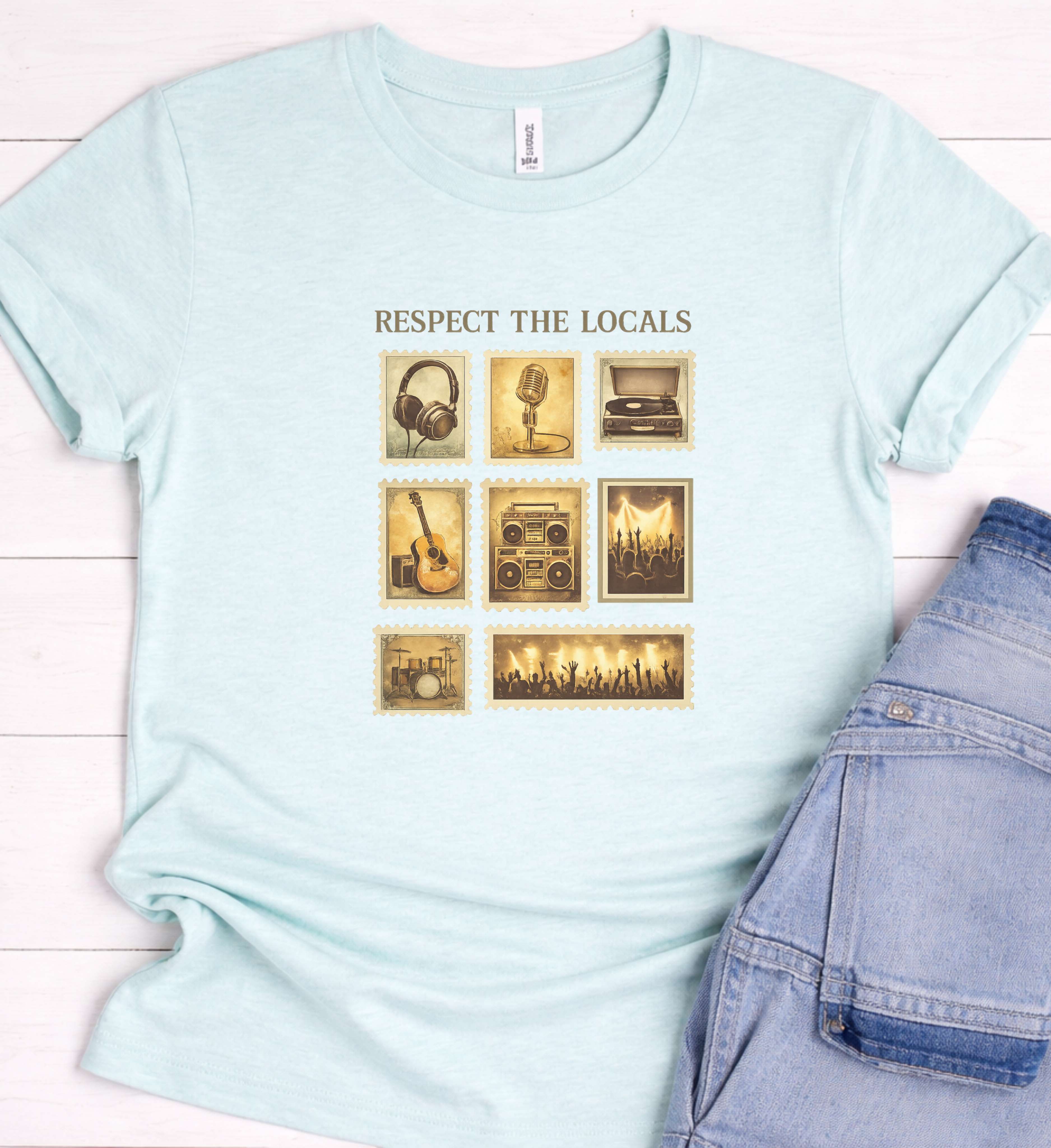Respect The Locals Shirt – Vintage Music Graphic Tee
