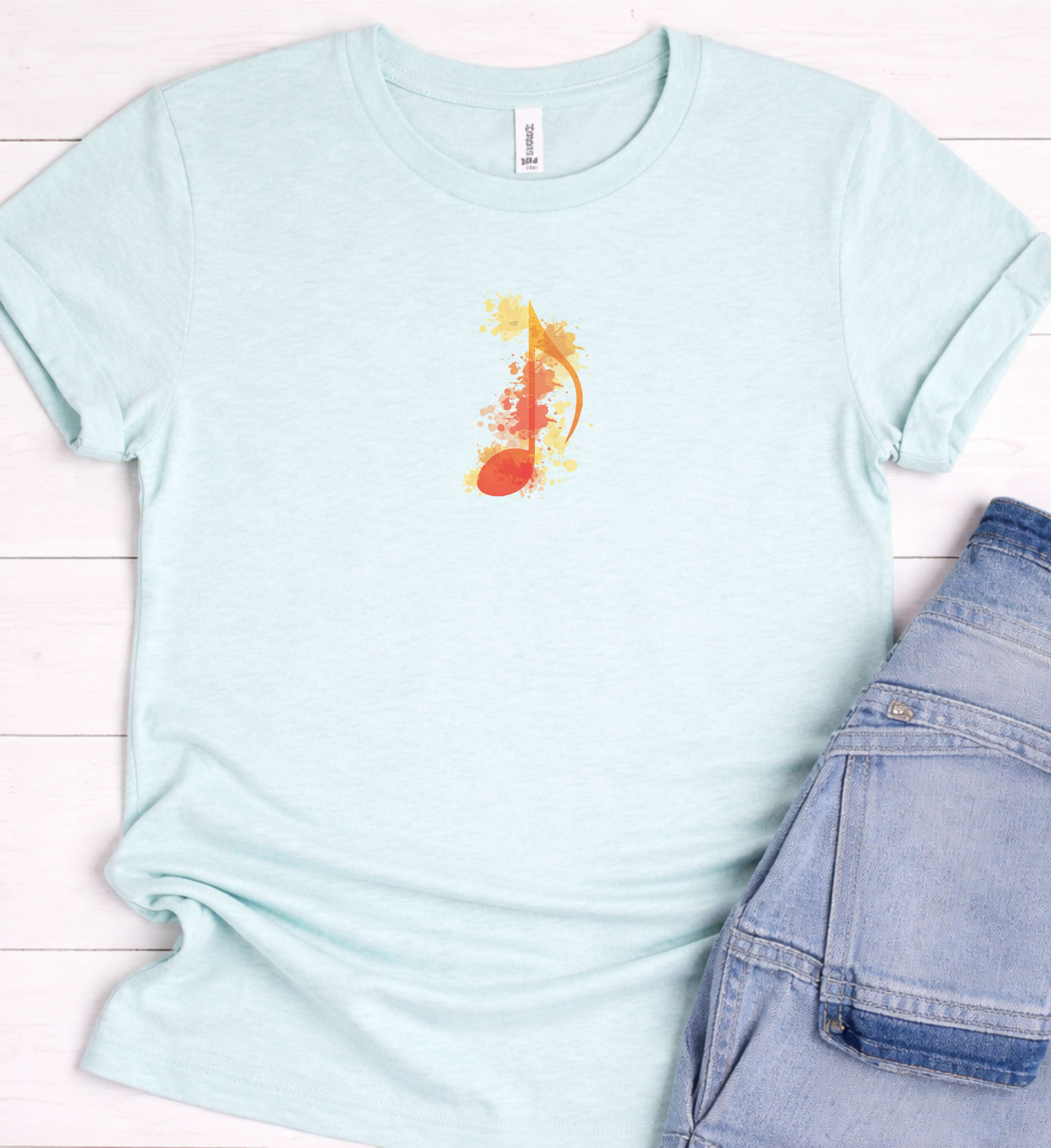 Music Note Shirt – Watercolor Abstract Music Tee