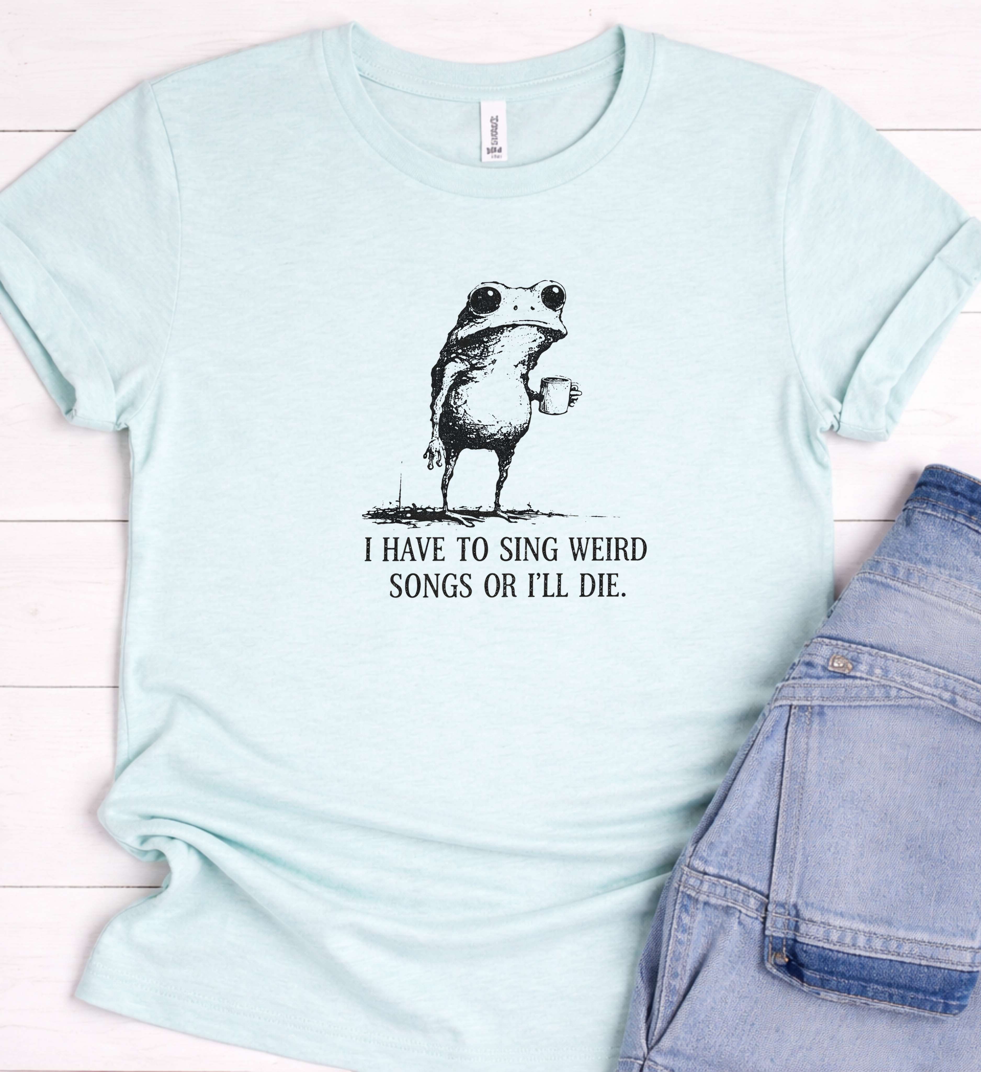 Funny Frog Music Shirt – Weird Songs Graphic Tee