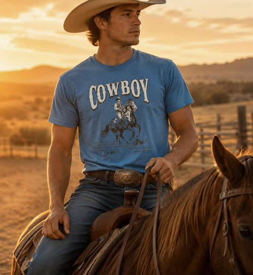 Cowboy – Vintage Western Horse Rider Tee